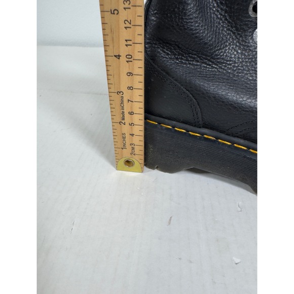 Dr. Martens Jadon III Pisa Leather Platform Boots Womens 5 Black Good Combat Zip - Picture 9 of 11